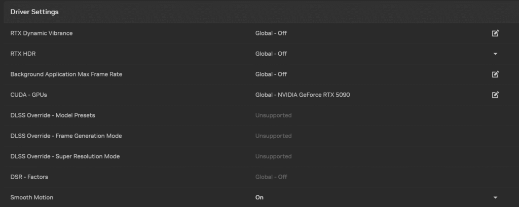 nvidia app update 5 smooth motion